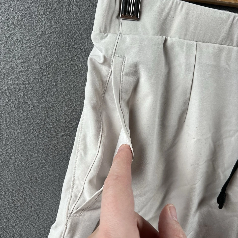 Pantalones Cortos Diadora De Colección Para Hombre Grandes Blancos Poliéster Rendimiento Fútbol Tenis Foto 3 de 4