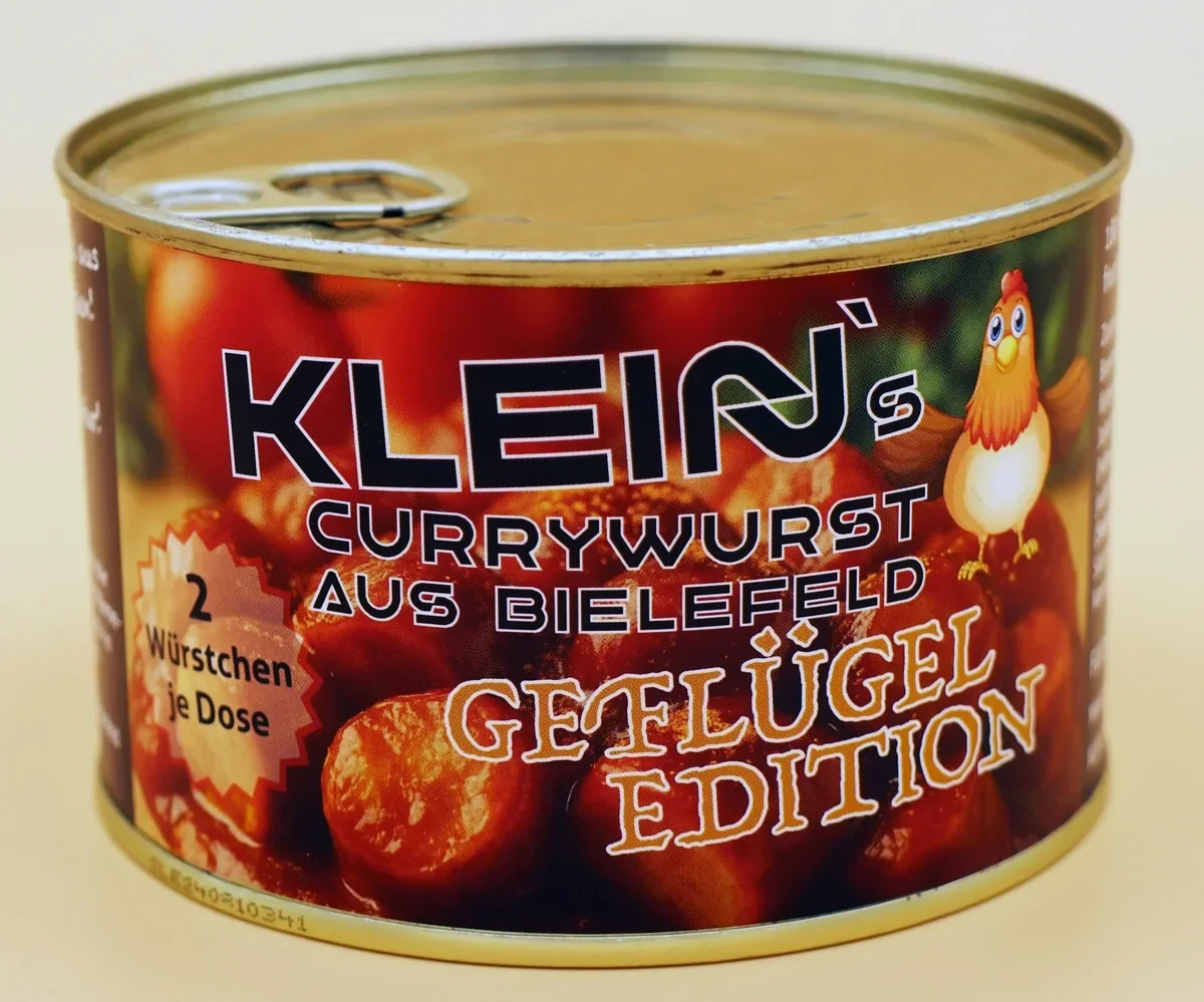 Klein’s Currywurst Geflügel Edition - Geflügelcurrywurst - Fertiggericht - Dose