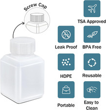 1oz/30ml Leak Proof Plastic Bottles with Caps for Liquids Sample, Reusable Small