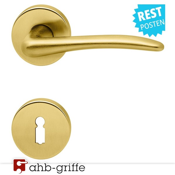 Conmetall TüRgriff Kiel Rosette Messing Matt Bb TüRdrüCker TüRbeschlag TüRklinke-image