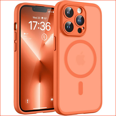 Handyhülle für iPhone 13 Pro MagSafe Stoßfest Kratzfest Orange 6,1 Zoll
