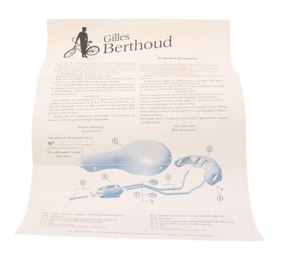 Gilles Berthoud Marie Blanque Open Saddle Steel Rails Leather