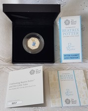 Peter Rabbit ~ 50p Silver 925 Proof Coin ~ 2017 Royal Mint Beatrix Potter ~ COA
