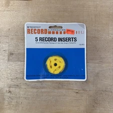 Vintage Recoton 45 RPM Record Insert Adapter For Vinyl Spindle 5 Pack