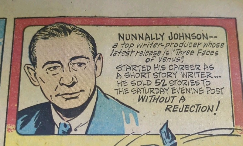 1957 NEWSPAPER PAGE #2662- NUNNALY JOHNSON, SCREEN WRITER & FILM DIRECTOR 