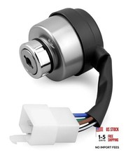 4 PIN Ignition Switch Fit for AGT-H15R DHKG-H15 Mini Excavator, Silver Black