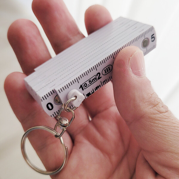 5 Metro A Nastro Mini Con Portachiavi - 50 Cm, Plastica, 10 Connettori, Precisione, 5 Colori Diversi - Foto 10