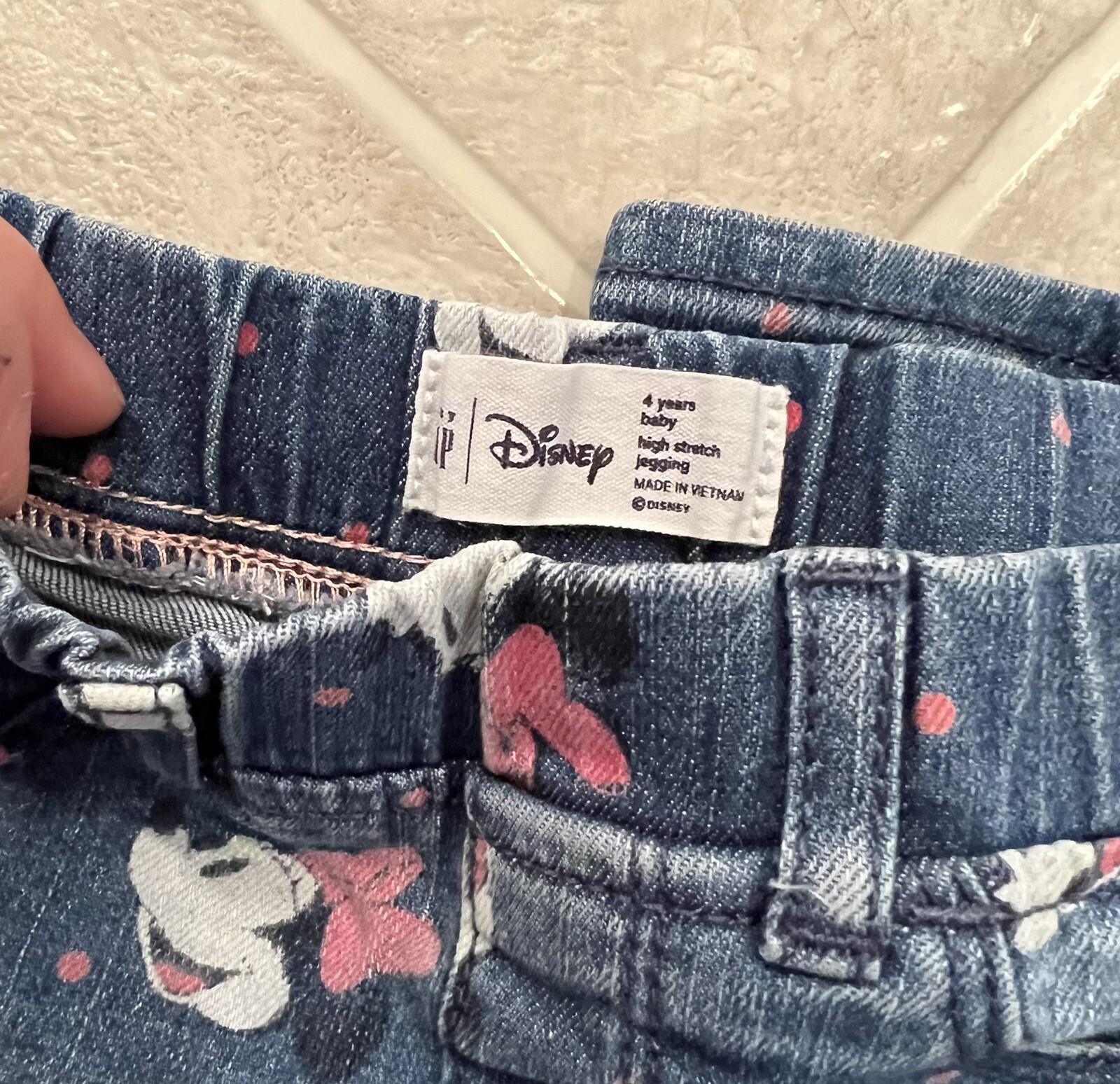 Toddler Girl Baby Gap Disney Minnie Mouse Pull On Jeans Size 4T