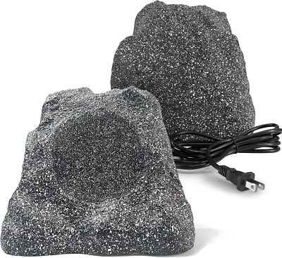 Herdio 8'' Outdoor Rock Bluetooth Speakers Waterproof 600 Watt Pool Patio Garden