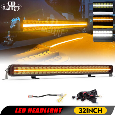 E-Geprüft 32 ZOLL LED Lightbar Zusatz Fernscheinwerfer 12v 24V weiß gelb PKW LKW