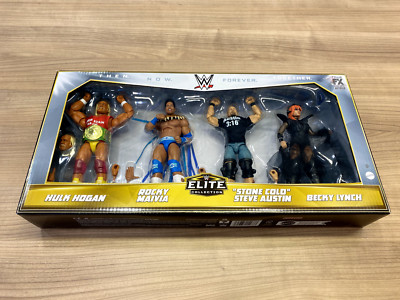 WWE 60th Anniversary Elite Collection: HULK HOGAN ROCKY MAIVIA STONE COLD BECKY