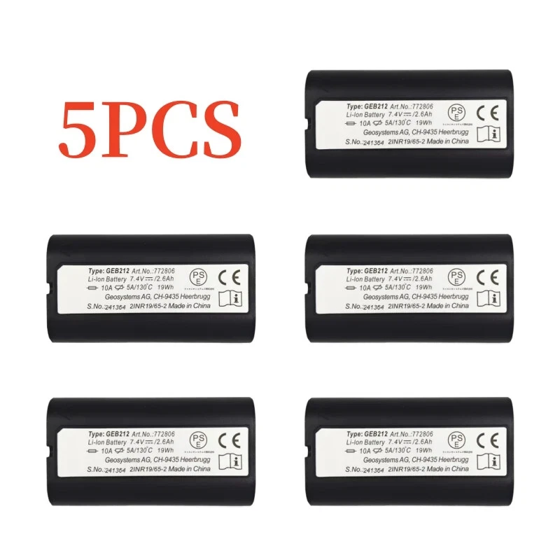 Lot De 5 Batteries GEB222 Neuves Pour Station Totale Leica ATX/GRX/GPS1200