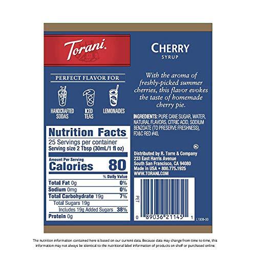 Torani Syrup Cherry 25.4 Ounce Pack of 1