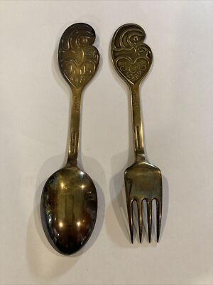 A.Michelsen Denmark Gilt Gold Wash Sterling Silver 1968 Christmas