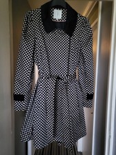 Jasper Conran Princess Coat . Size 16uk . Blue/ White .