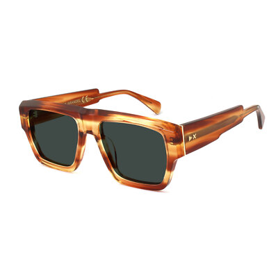 XLAB Sunglasses mod. WRANGEL  STRIPED BROWN/POLARIZED G15