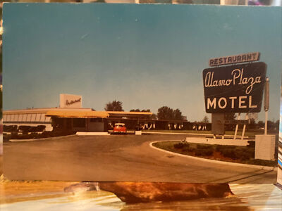Indianapolis Indiana IN Alamo Plaza Motel View Vintage Postcard