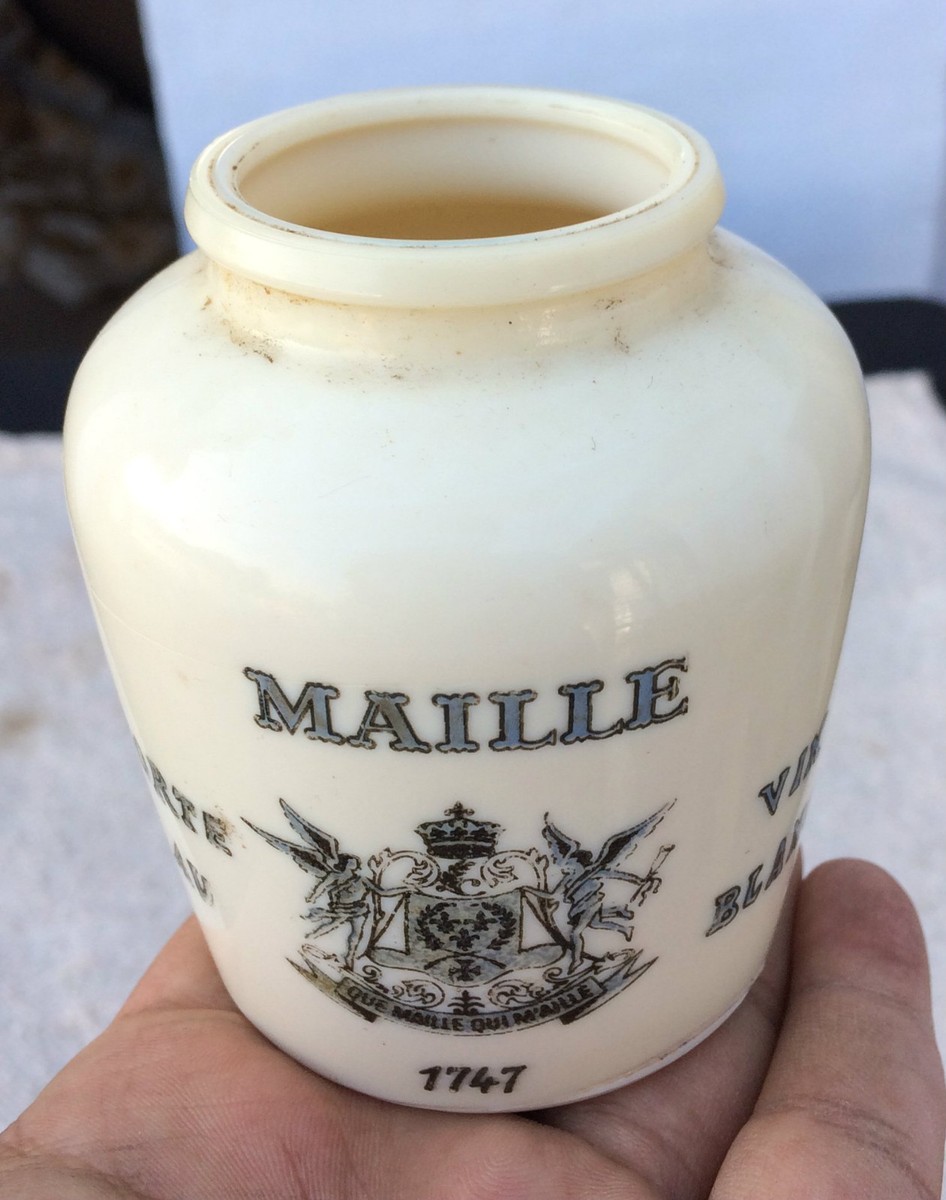 Vintage Maille 1747 Forte Au Vin Blank Jar France C201 | eBay