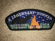Boy Scout BSA Bat Camp Seven Ranges Staff Buckeye Ohio Council Strip CSP Patch