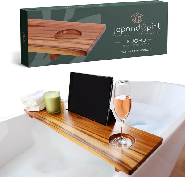 Bathtub Tray for Standard Tubs - Towel & Gift Box Bundle-Sustainable Minimalist