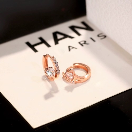 Mini Crystal Twist Hoop Sleeper Earring 925 Sterling Silver Women Jewellery Gift - Picture 10 of 12