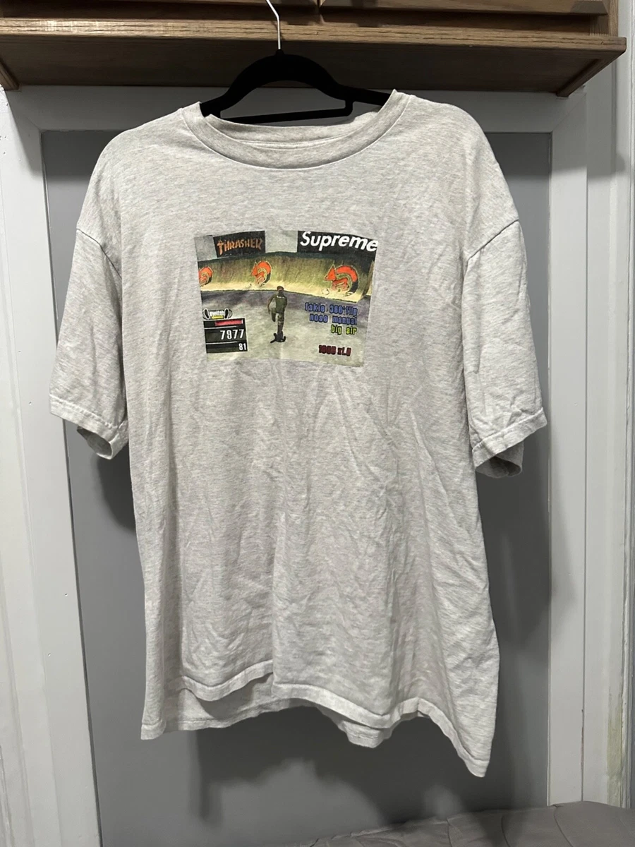 SUPREME THRASHER GAME TEE ASH GREY SIZE XL LARGE FW21