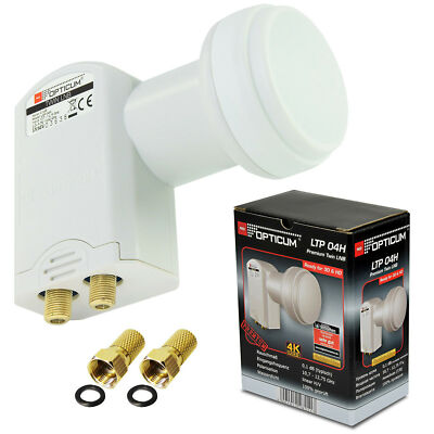 OPTICUM Twin LNB LMB LNC 0,1 TESTSIEGER 3d HD+ SKY digital HDTV 4K UHD Premium