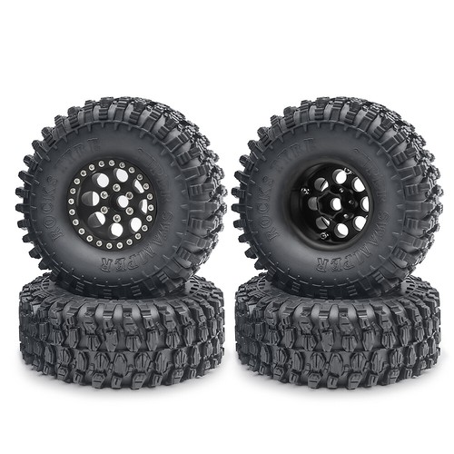 4x 1.9 RC Auto Räder Beadlock Felgen Reifen Set für 1/10 RC Axial SCX10 90046 TRX4 - Bild 101 von 144