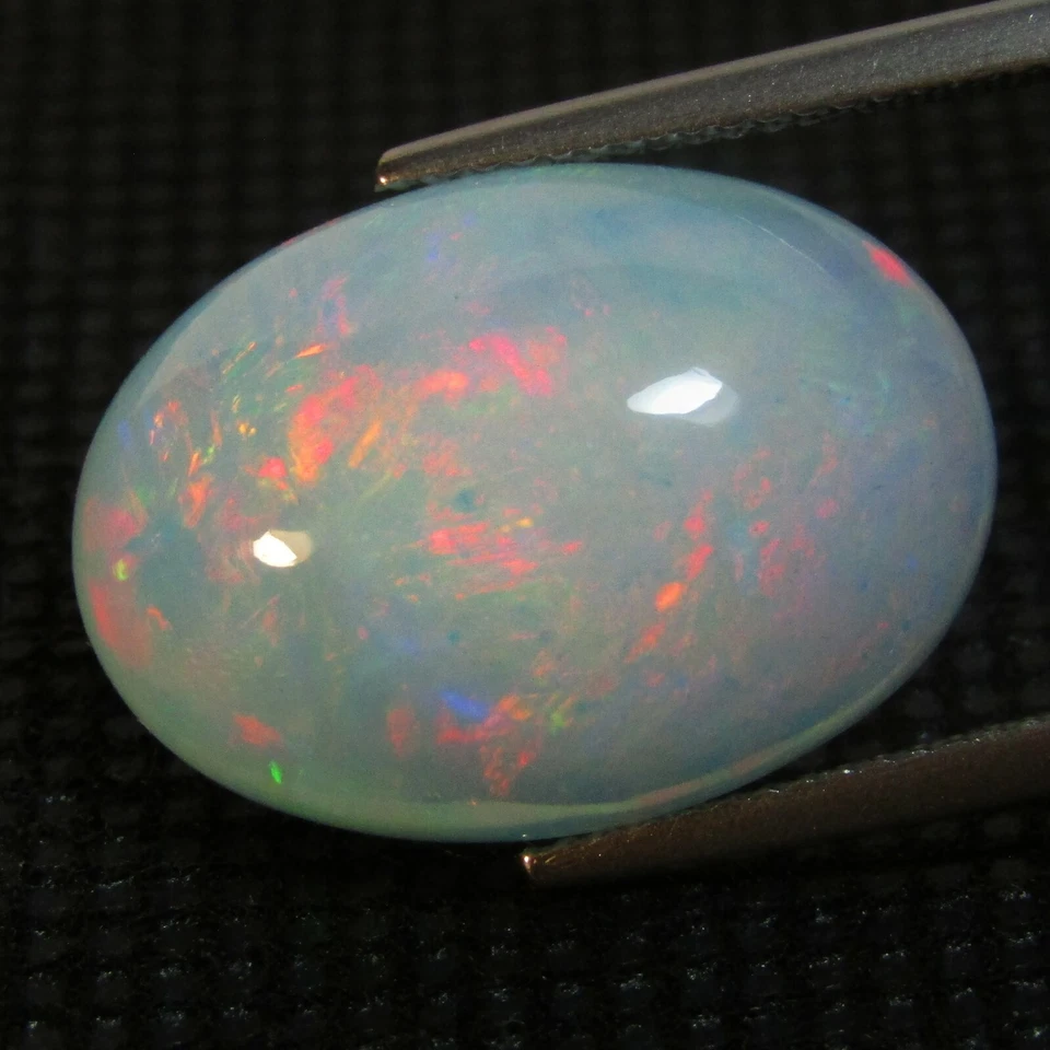 15.35Cts Natural Color Play Ethiopian Blue Opal Oval Cabochon Loose Gem VOD - Image 4 of 4
