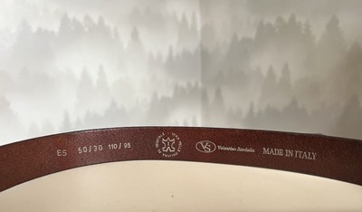 VALENTINO SARDELLA Brown Leather Belt Made in Italy | eBay display picture 1