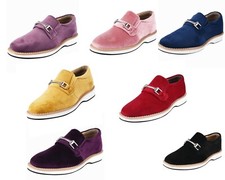 LIBERTYZENO Velvet Casual Buckle Style Slip on Tuxedo Shoes for Kids- Boys