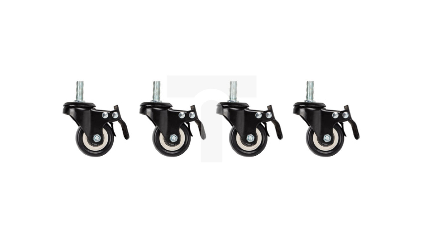 Wardrobe castors 19 with M10 thread and brake LANBERG AK-1601-B /set of 4 /T2UK