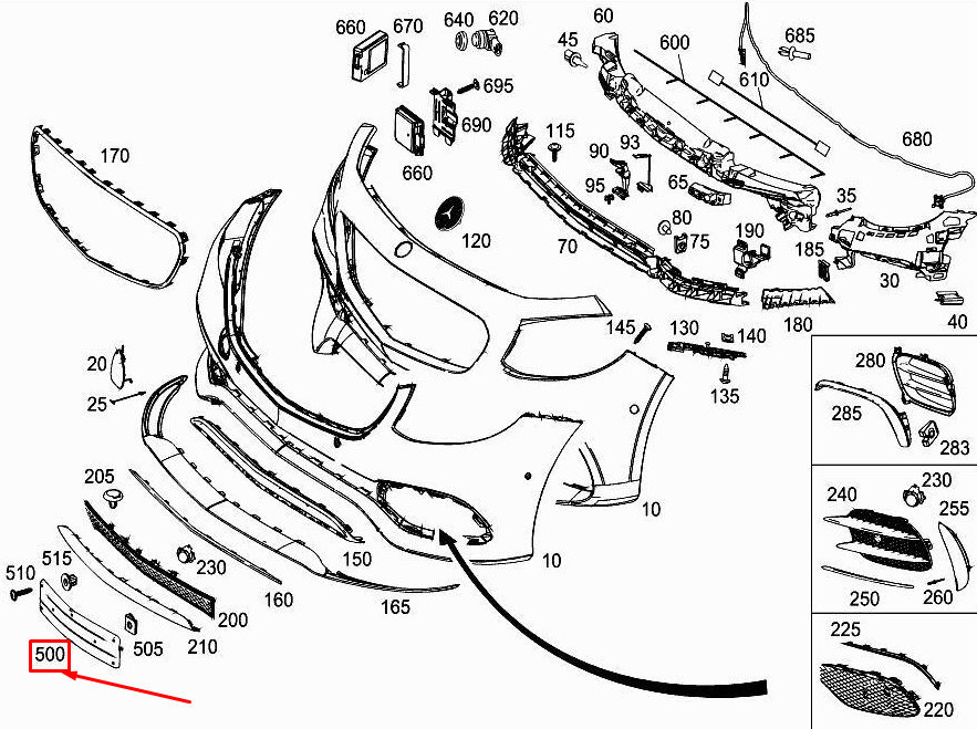 MERCEDES-BENZ E W213 Nummernschildhalter für die vordere Stoßstange A2138800344