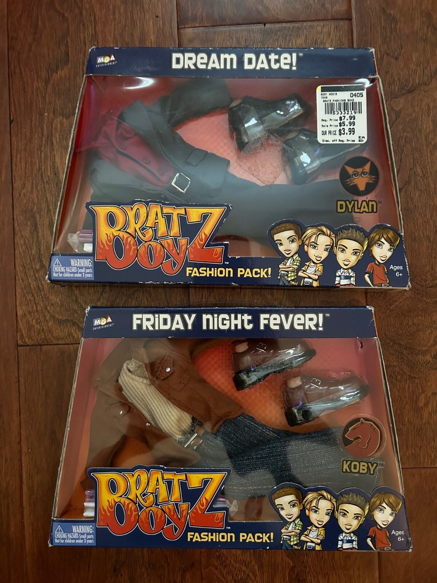 Bratz Boyz Doll Fashion Packs DYLAN Dream Date and KOBY Friday