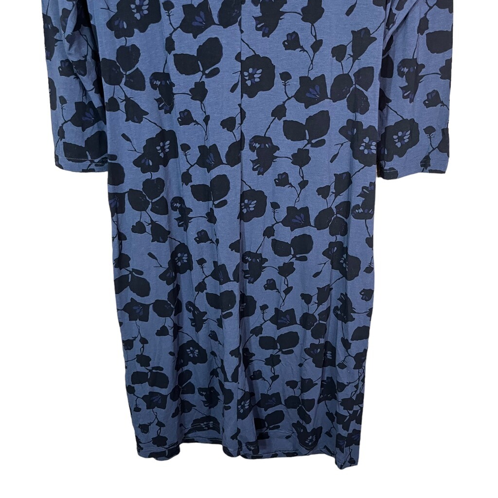 Pendleton Ruched Front Blue Black Flower Print Dr… - image 6