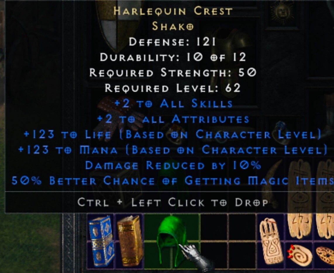 Diablo 2: Resurrected Harlequin Crest Shako Ladder Softcore D2R PC