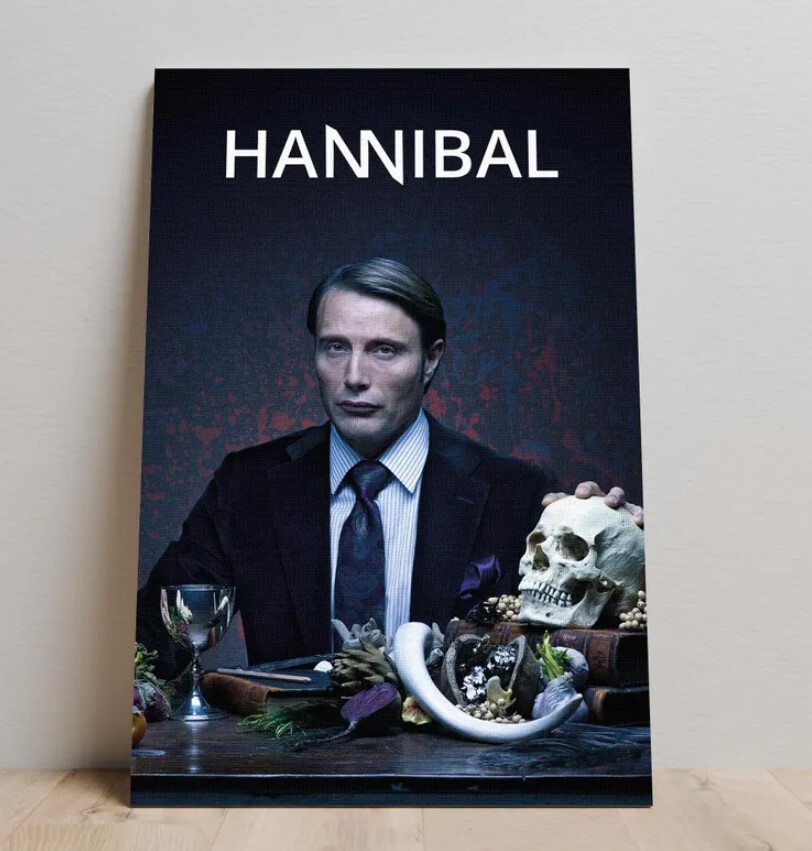 Hannibal Poster, TV Series Poster, Mads Mikkelsen Wall Art