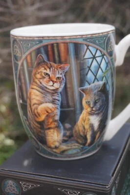 MULP58 TASSE MUG PORCELAINE CHAT CHATS HEROIC FANTASY DESIGN LISA PARKER