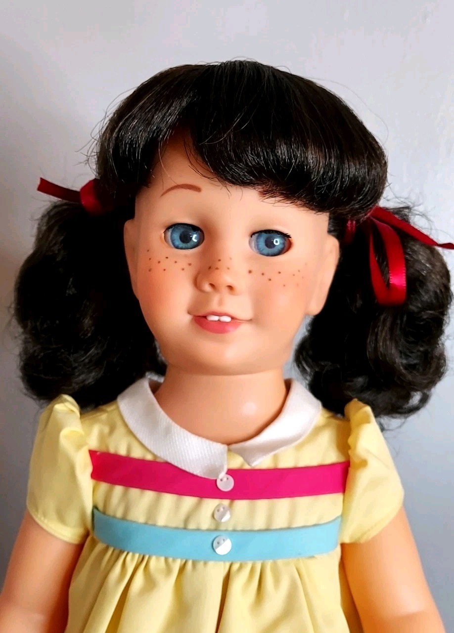 Vintage Mattel 1960s Beautiful Brunette Hard Face Chatty Cathy Doll🟢TALKS CLEAR