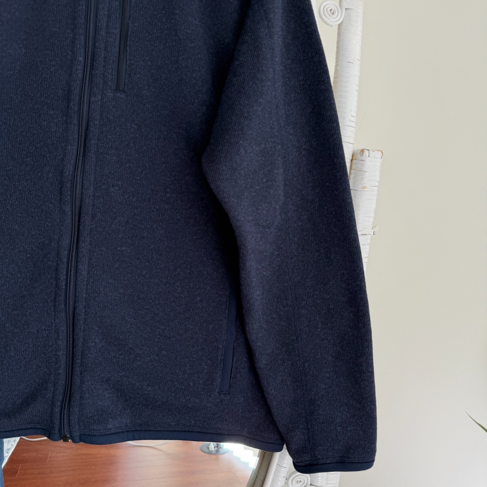 Patagonia Better Sweater Mens Large Navy Zip Knit Fleece Pullover Jacket *LOGO* thumbnail 4