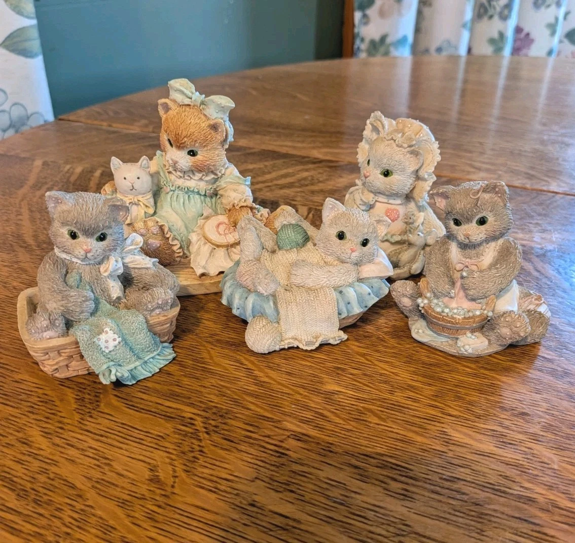 Enesco Priscilla Hillman Indiana Calico Kittens Collectibles for