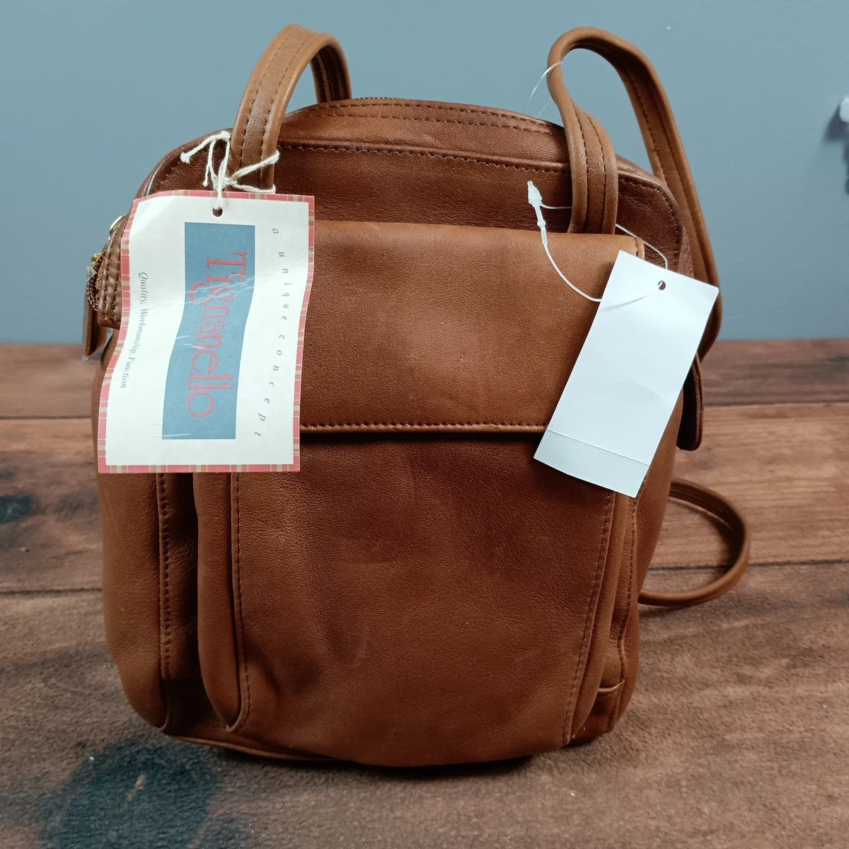 43 Tignanello Soft Brown Leather Mini Backpack EUC Tignanello Handbag Backpack Shoulder Bag Tan | Mercari main image 3
