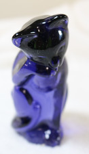 Fenton Grooming Cat Sitting 3.75" 5074 LY Fenton Hyacinth Grooming Cat