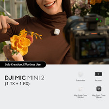 DJI Mic Mini 2 1TX 1RX Sistema Microfonico Wireless Ultra Portatile Lunga Durata Batteria