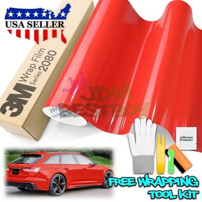 Genuine 3M 2080 G13 Gloss Hot Rod Red Vinyl Wrap Vehicle Film