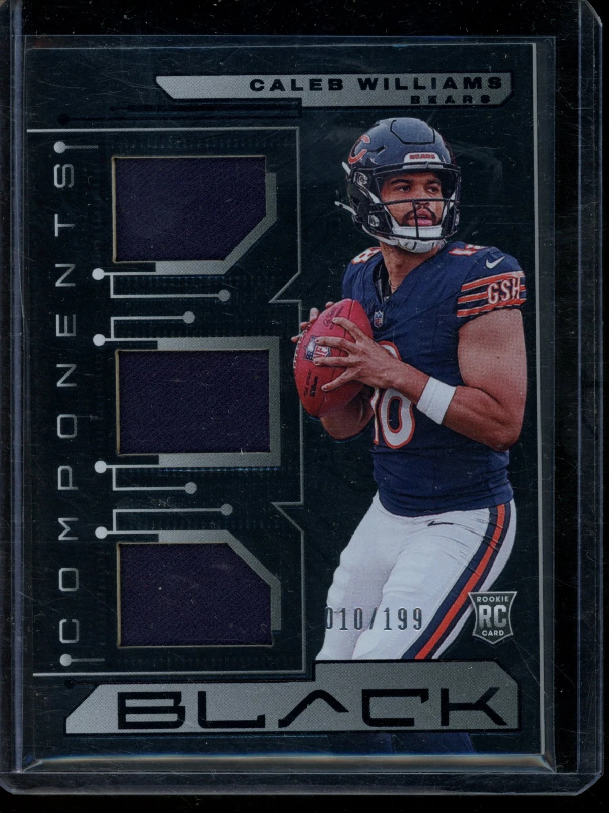 Caleb Williams Panini Black Components Relics #CO1 Base