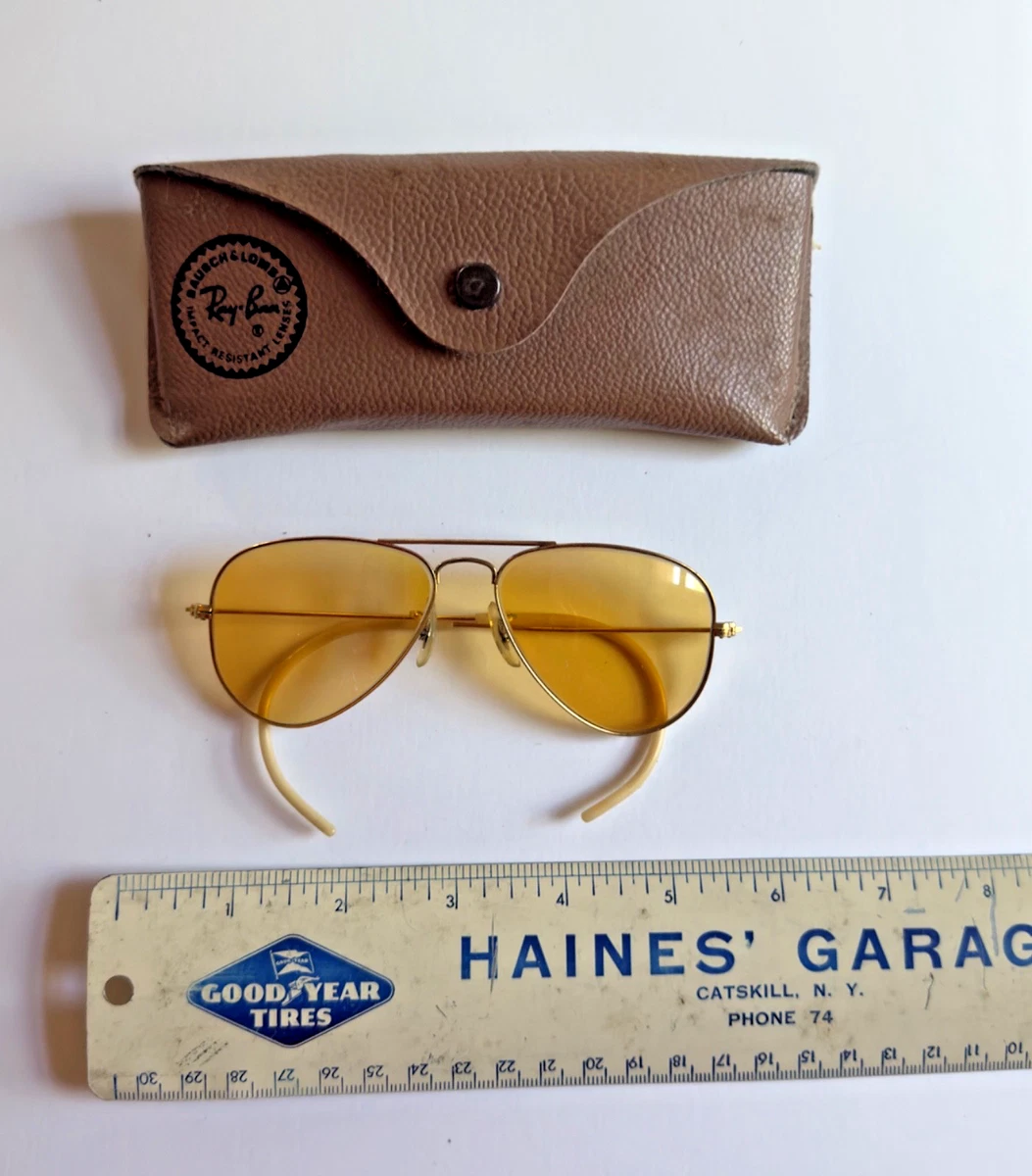 Ray-Ban Gold Gold Vintage Sunglasses for sale | eBay