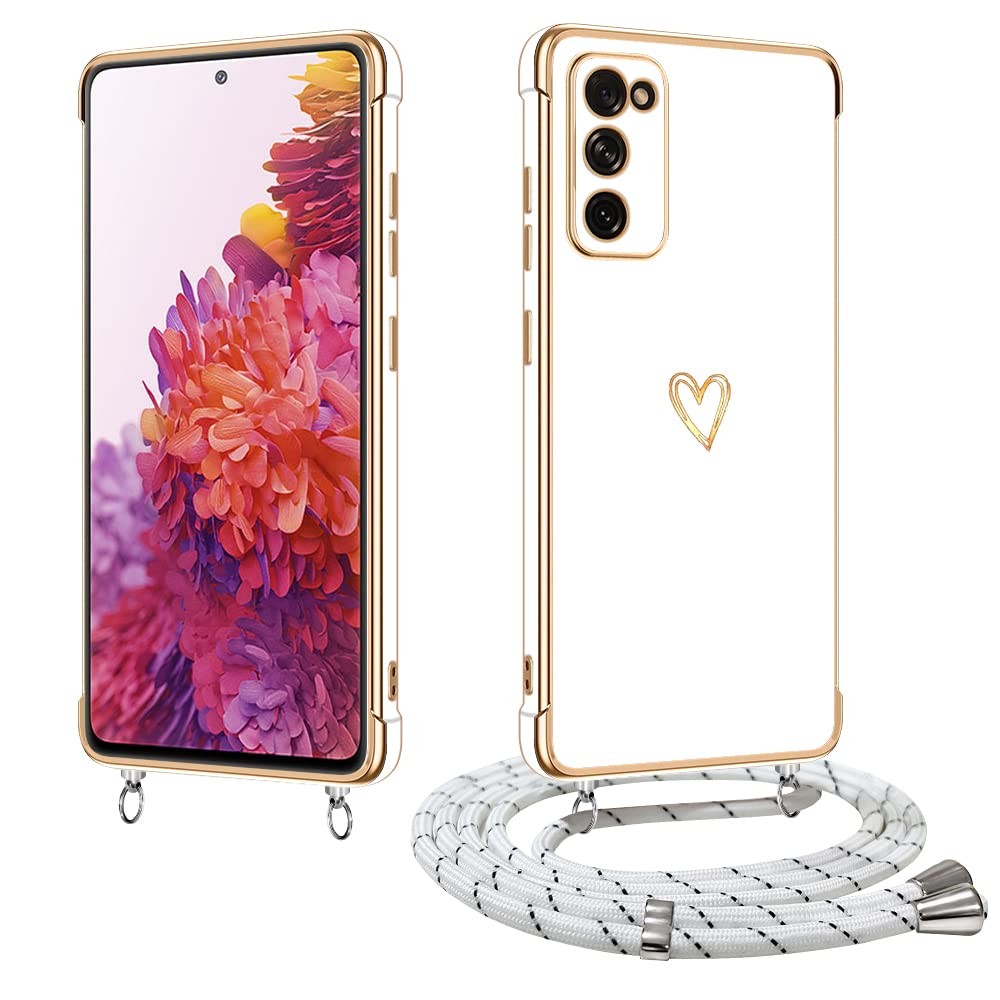Coque Samsung S20 FE avec cordon silicone noir amovible
