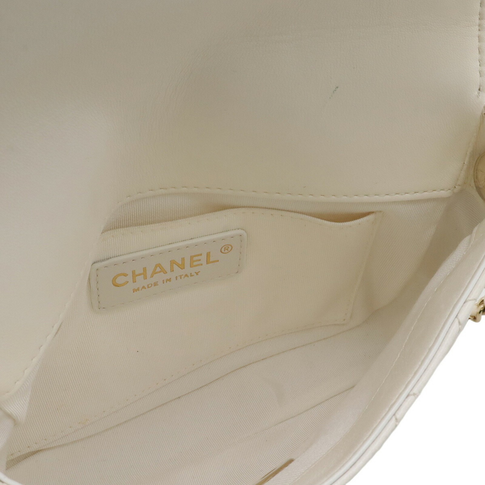 CHANEL Matelassé Side Pack Chain Shoulder Twin Bag Pouch Leather I... GZl1hivg image 6