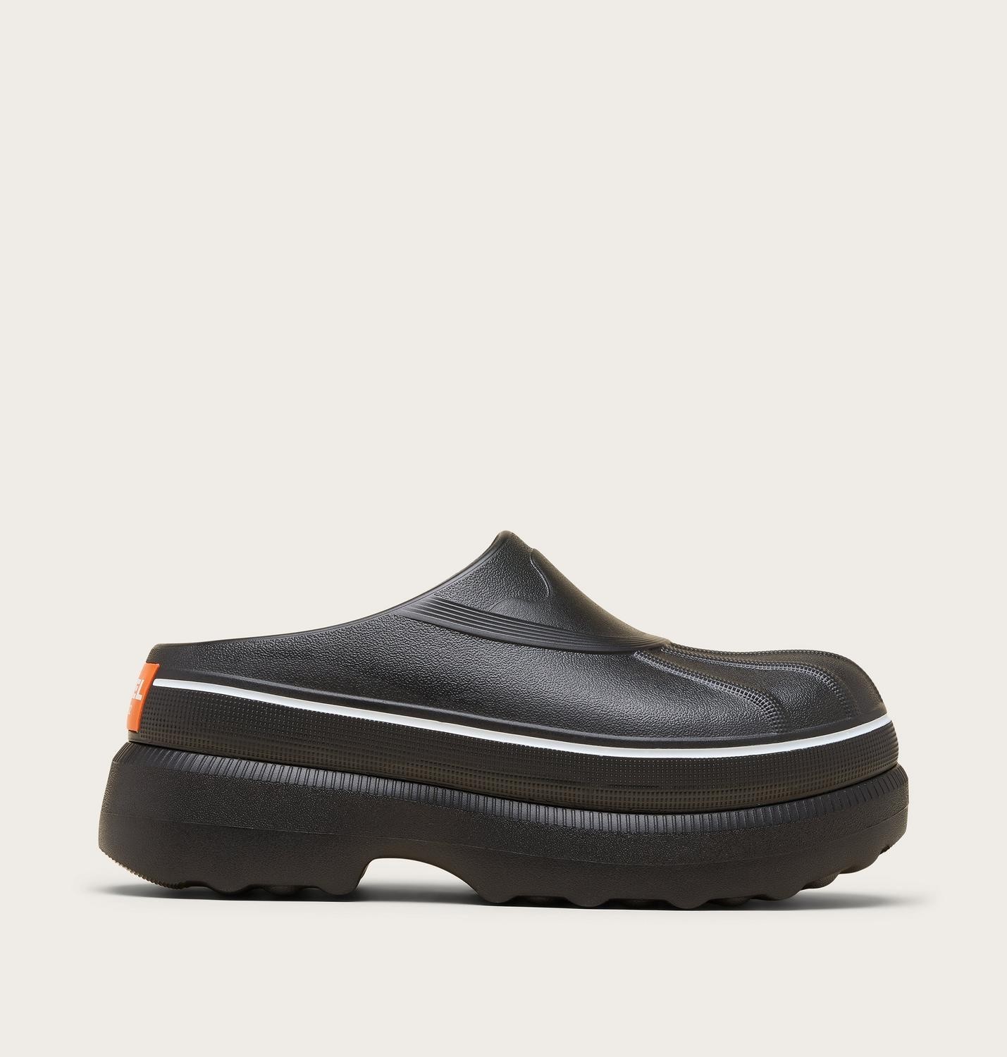 SOREL Caribou™ Clog Women's Shoe, Black, Optimized Orange, Medium, Authentic